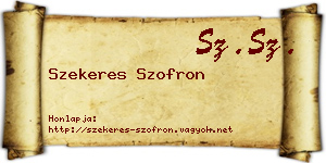 Szekeres Szofron névjegykártya